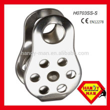 H0703SS-S CE EN12278, taille de corde 13 mm, poulie latérale fixe en acier inoxydable